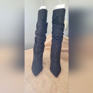 Jessica Simpson Black Rhinestone Boots